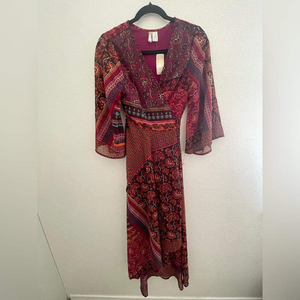 JAPNA High Low Maxi Wrap Dress Size S